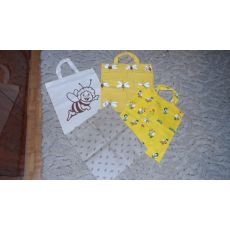 Bavlněná taška včelky - žlutá