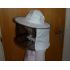 Včelařský klobouk - černá síťka + bílé plátno